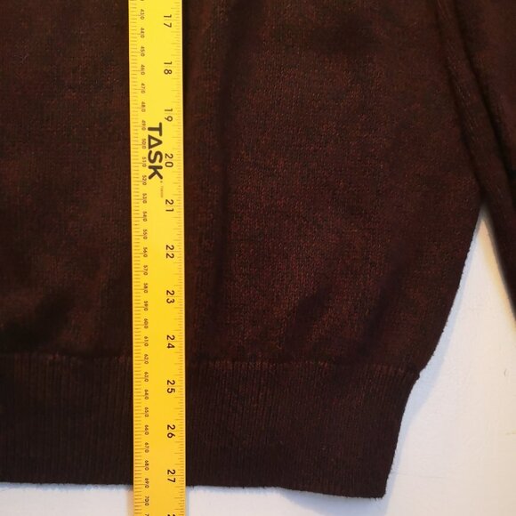Calvin Klein Men's 1/4 Zip Regular Fit Burgundy Sweater - Picture 6 of 9